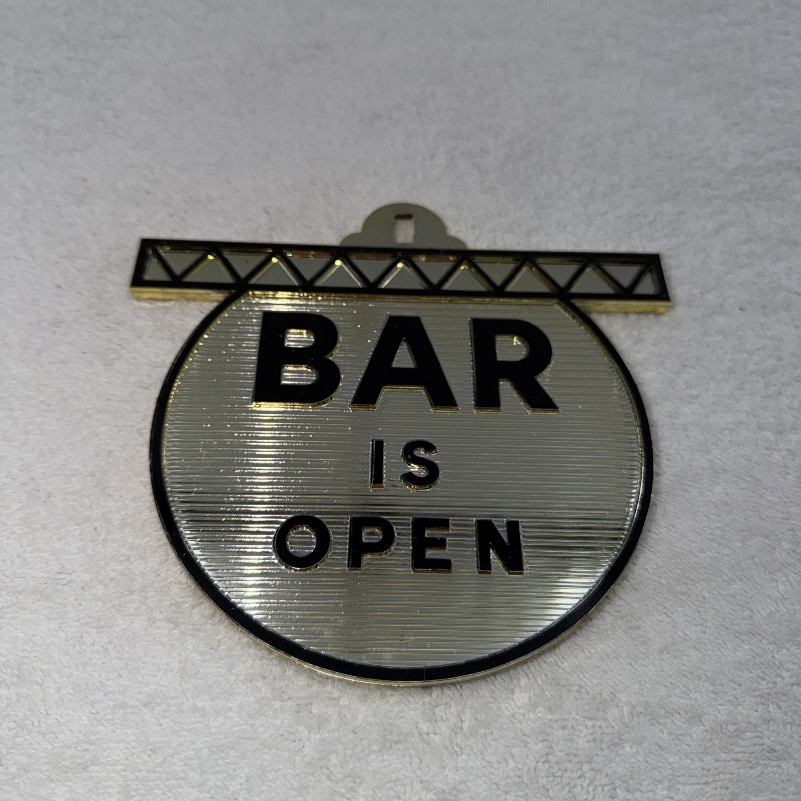 New Rare Vintage 1970\'s Bar Is Open/Closed Reversible Hanging Sign