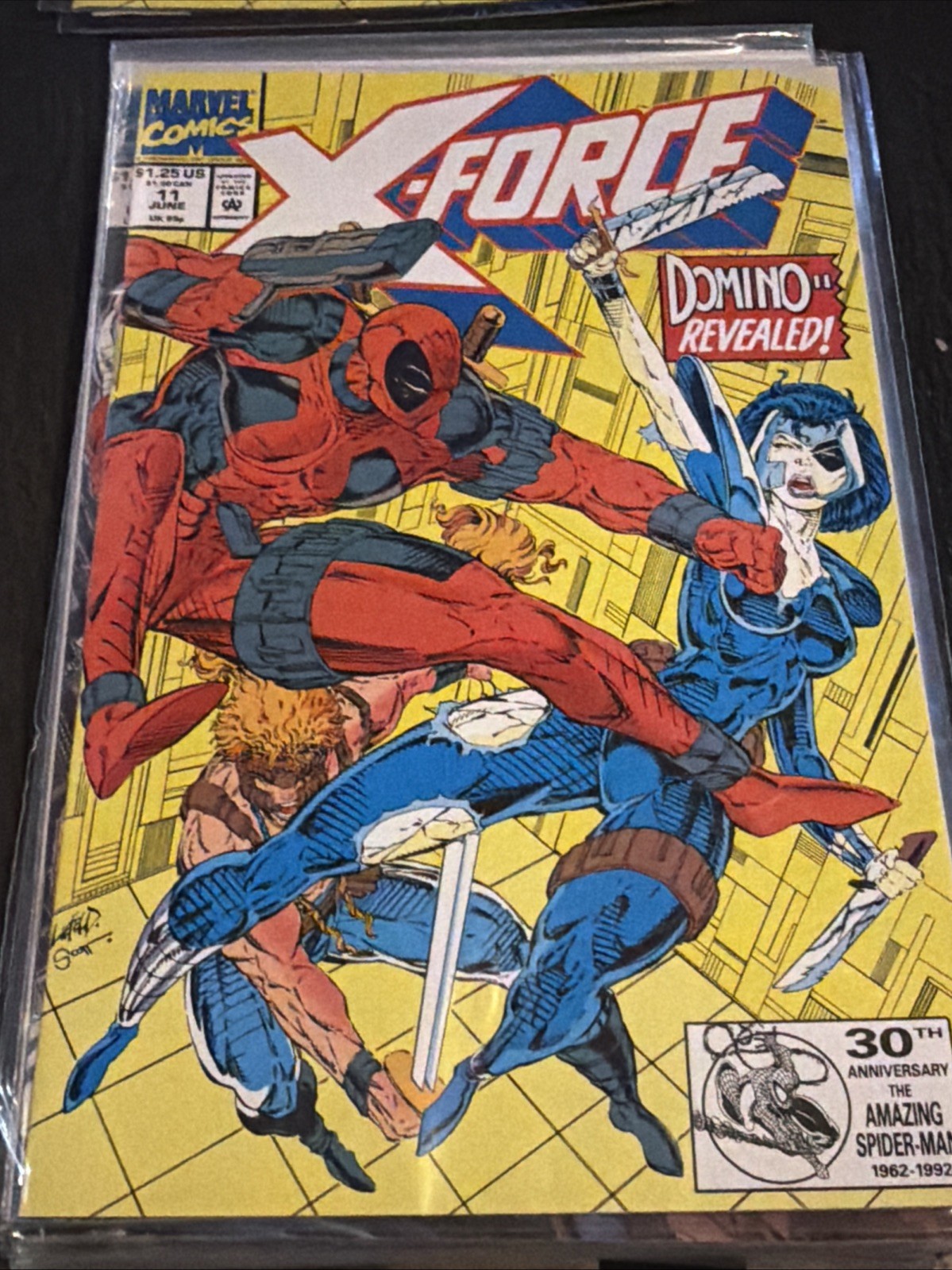 Marvel’s X-Force #11 (1992) Neena Thurman 1st App Domino Deadpool 1st Print NM