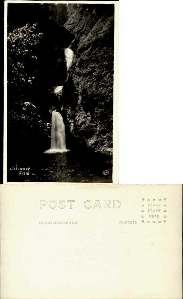 Lilliwaup Falls Washington RPPC Lilliwaup Falls Washington RPPC