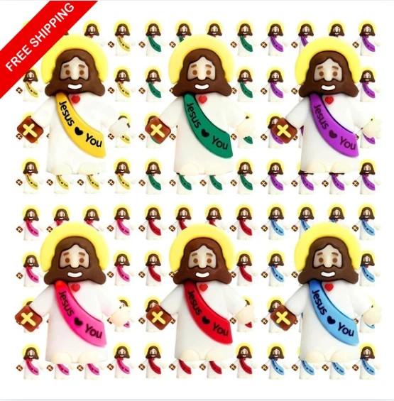 100 Pack Little Jesus Figures Loves You, Tiny Mini Jesus Figurines in Bulk NEW..