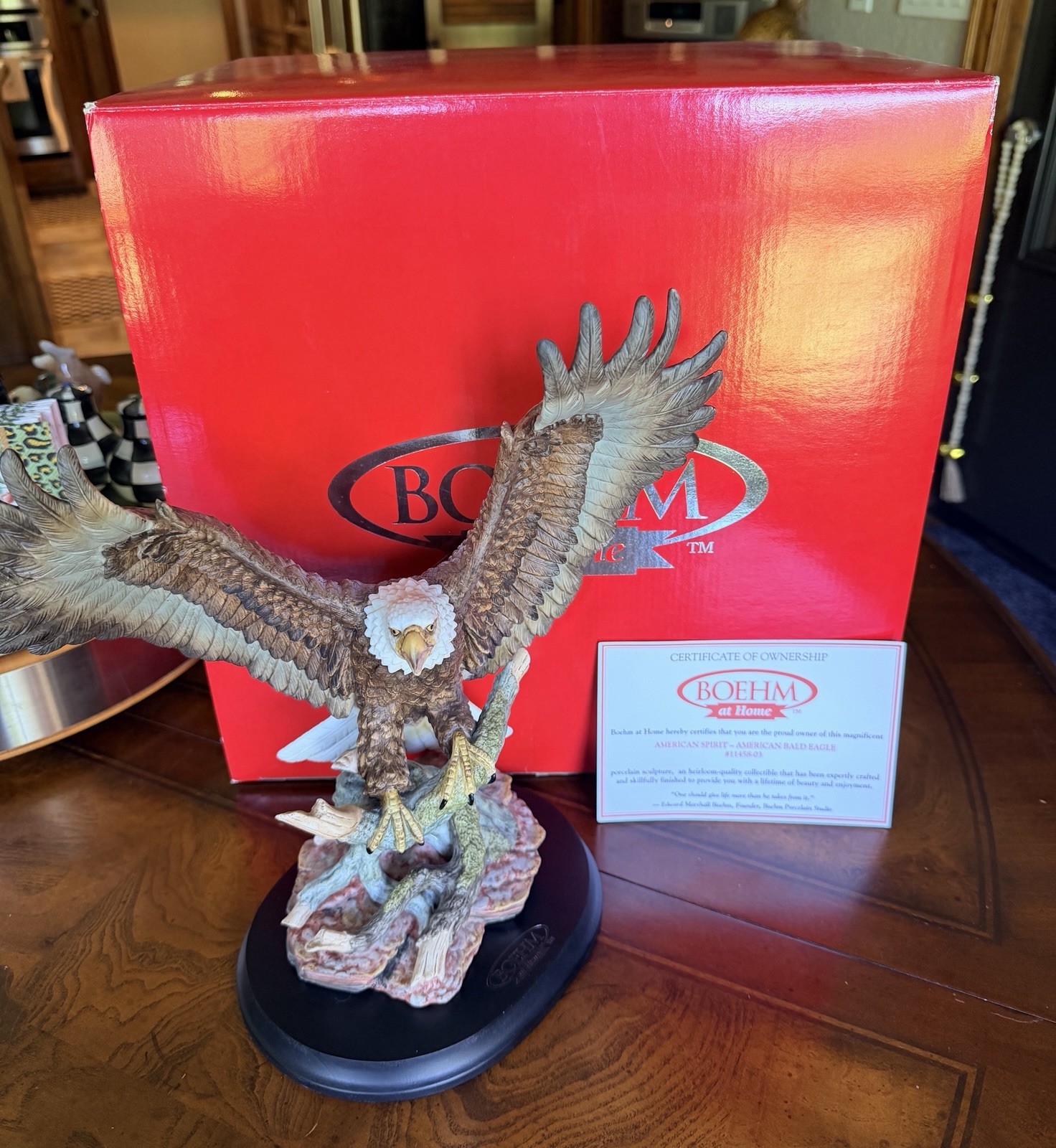 Boehm at Home American Spirit Bald Eagle 11458-03 Perfect and in Original Box