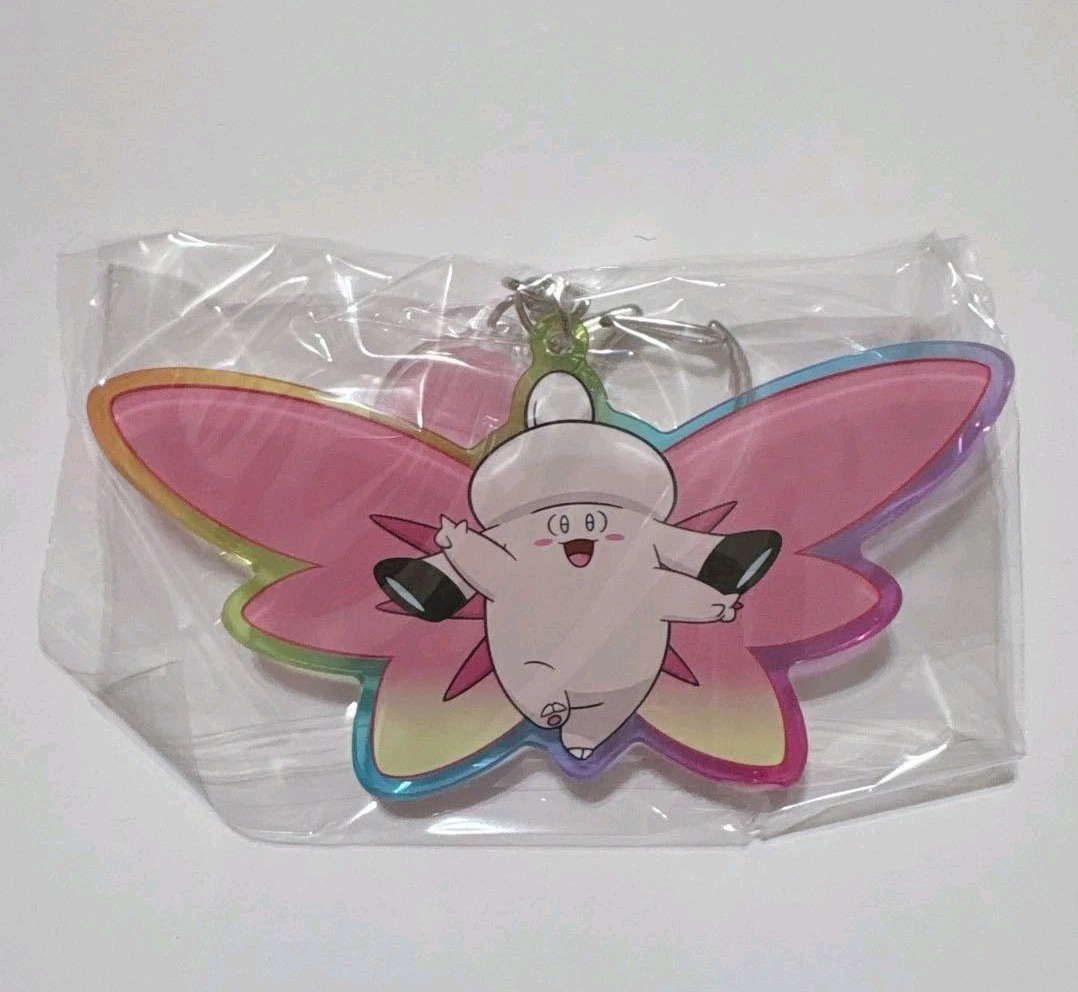 Mega Clefable Acrylic Keychain Collection Mega Evolution Pokemon Center NEW