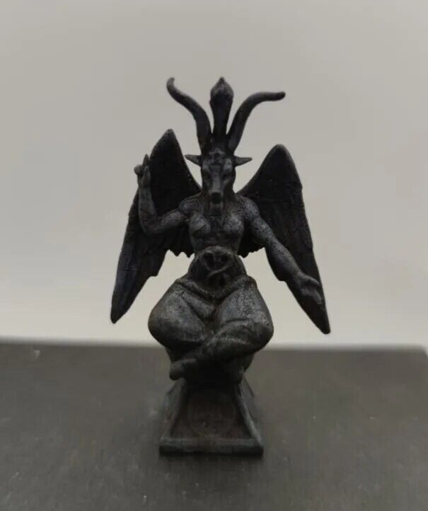 Baphomet Mini-Statue Bronze Ancient Occult Pagan Deity Goat Pendant Jewelry