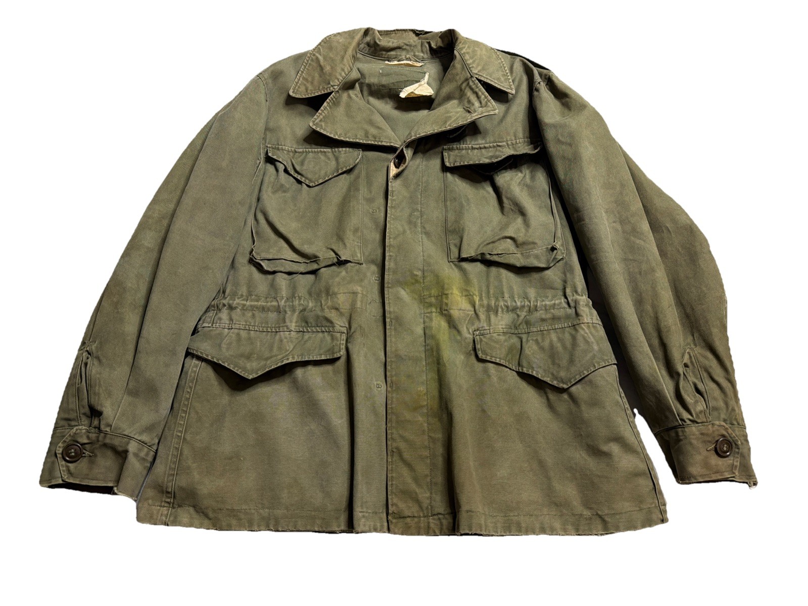 Vintage 1950s M-1950 Field Jacket Without Liner Army Korea War Combat Small