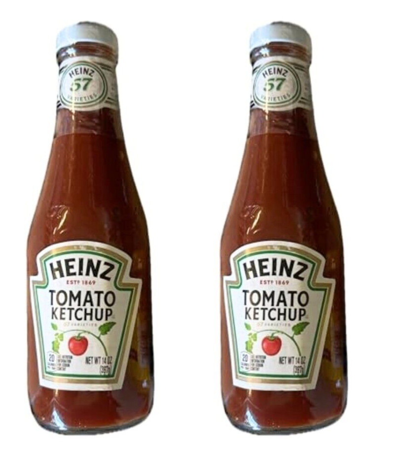 Heinz Ketchup in Glass Bottle 14 oz  Fresh Stock Kosher 2 Bottles