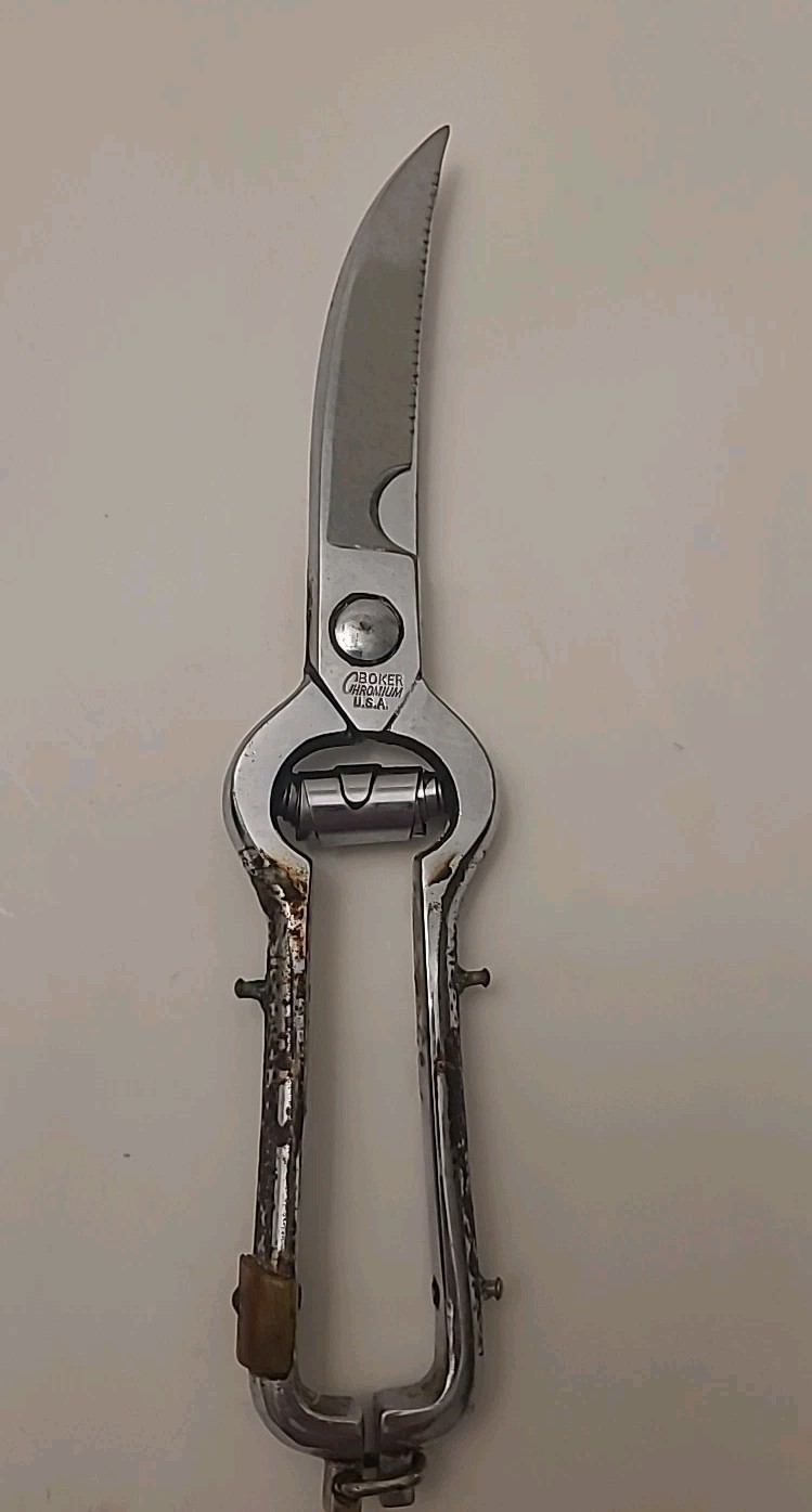 Vintage Boker Chromium Poultry Sheers Made In The USA Vintage Boker Chromium Poultry Sheers Made In The USA