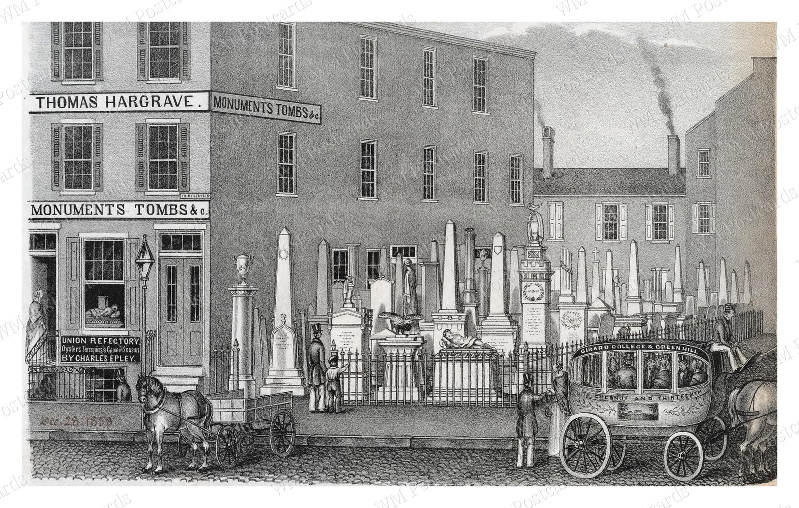 Philadelphia PA 1848 13th Street Thomas Hargrave Monuments Standard Postcard Philadelphia PA 1848 13th Street Thomas Hargrave Monuments Standard Postcard