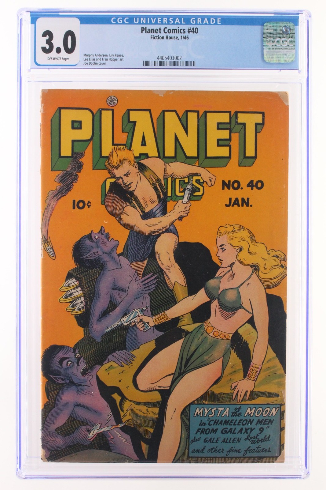 Planet Comics #40 - Fiction House 1946 CGC 3.0 Planet Stories #14 cover homage.