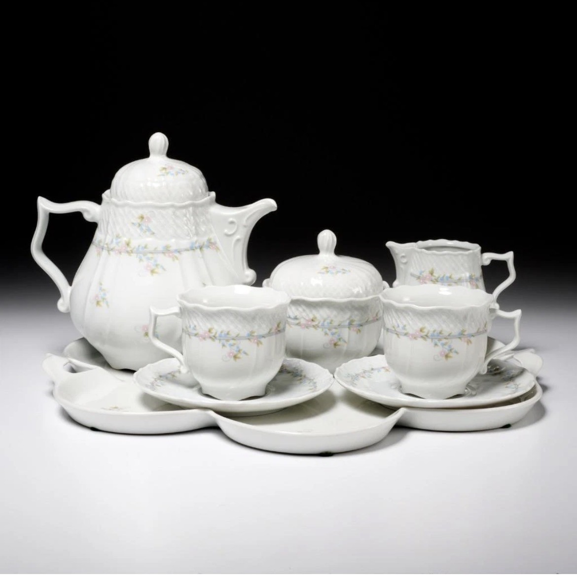 Barbara Walters owned Schirnding Bavaria W German Tea Service Set 6 Pieces 
