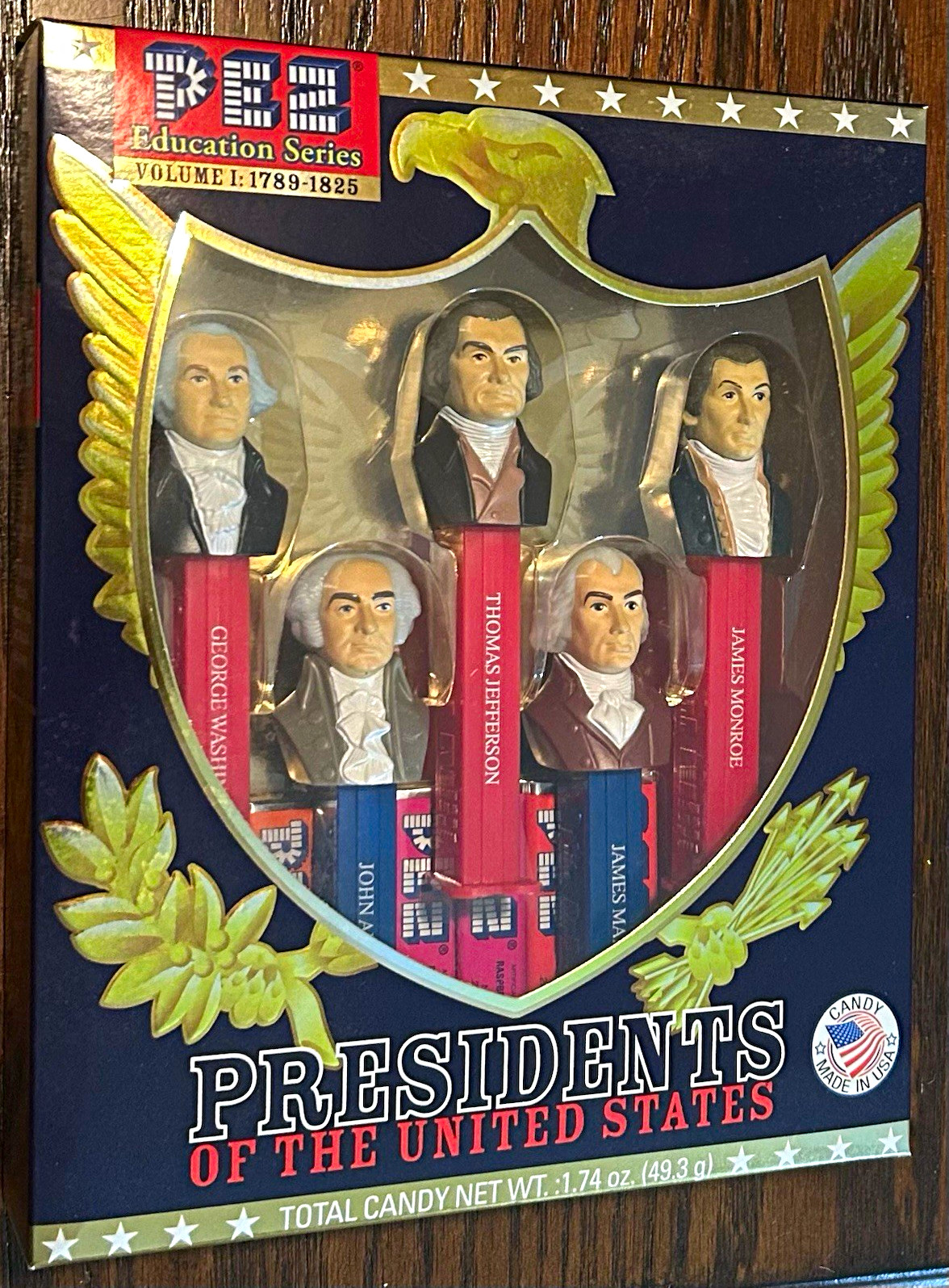 PEZ Education Series Presidents USA Vol I 1789-1825 Dispensers Set