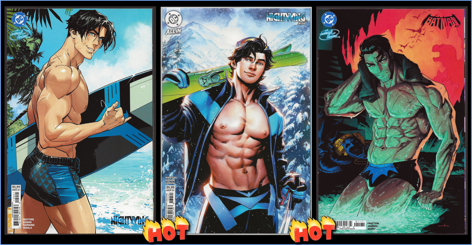 BATMAN #11 NIGHTWING #134 140 MOORE MORA SWEATER SWIMSUIT VARIANT LOT DC NM HOT BATMAN #11 NIGHTWING #134 140 MOORE MORA SWEATER SWIMSUIT VARIANT LOT DC NM HOT