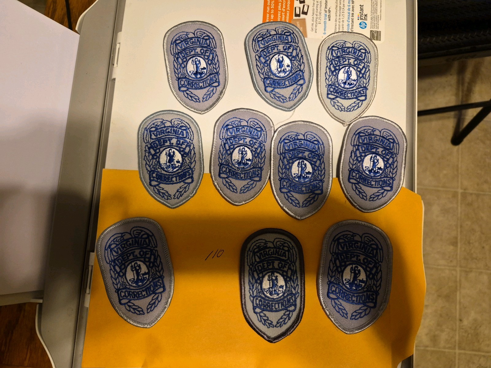 Lot of 10: Virginia Dept. of State Police Patches.