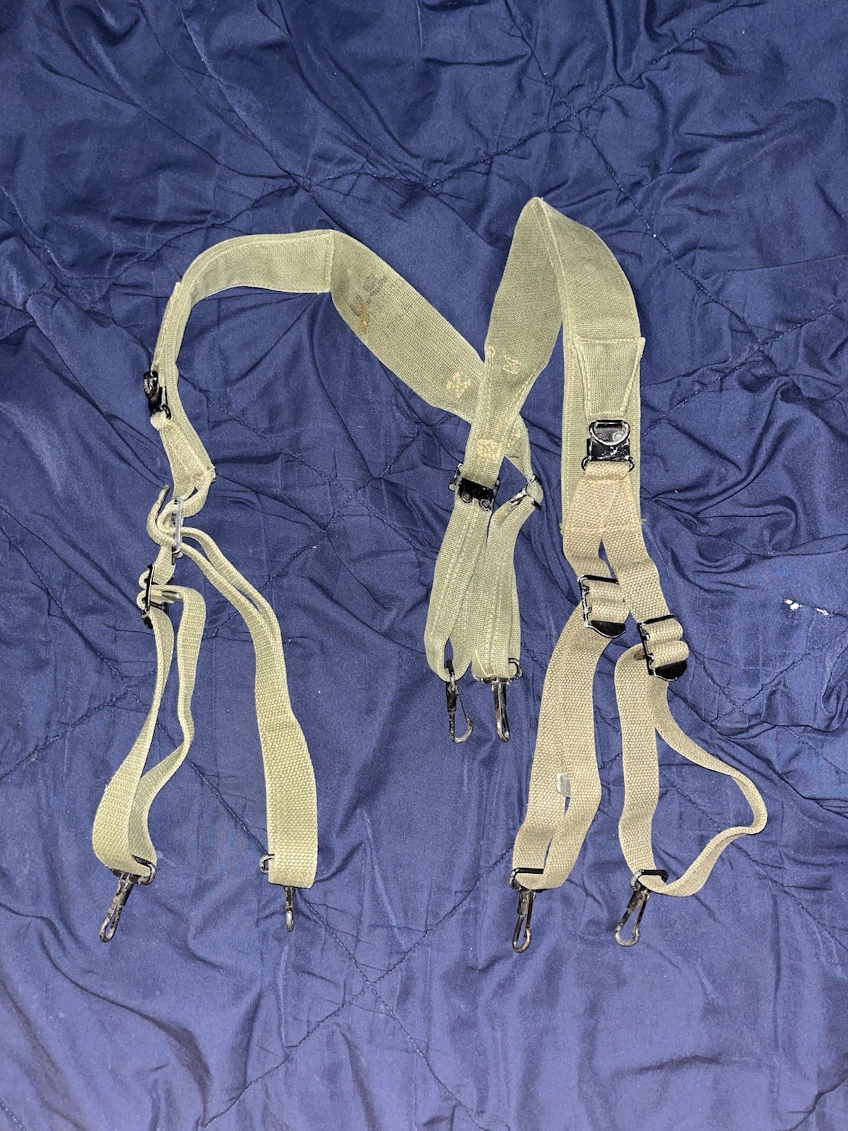 WWII WW2 US Army GP Suspenders - Paratrooper - 1944 Dated Suspenders