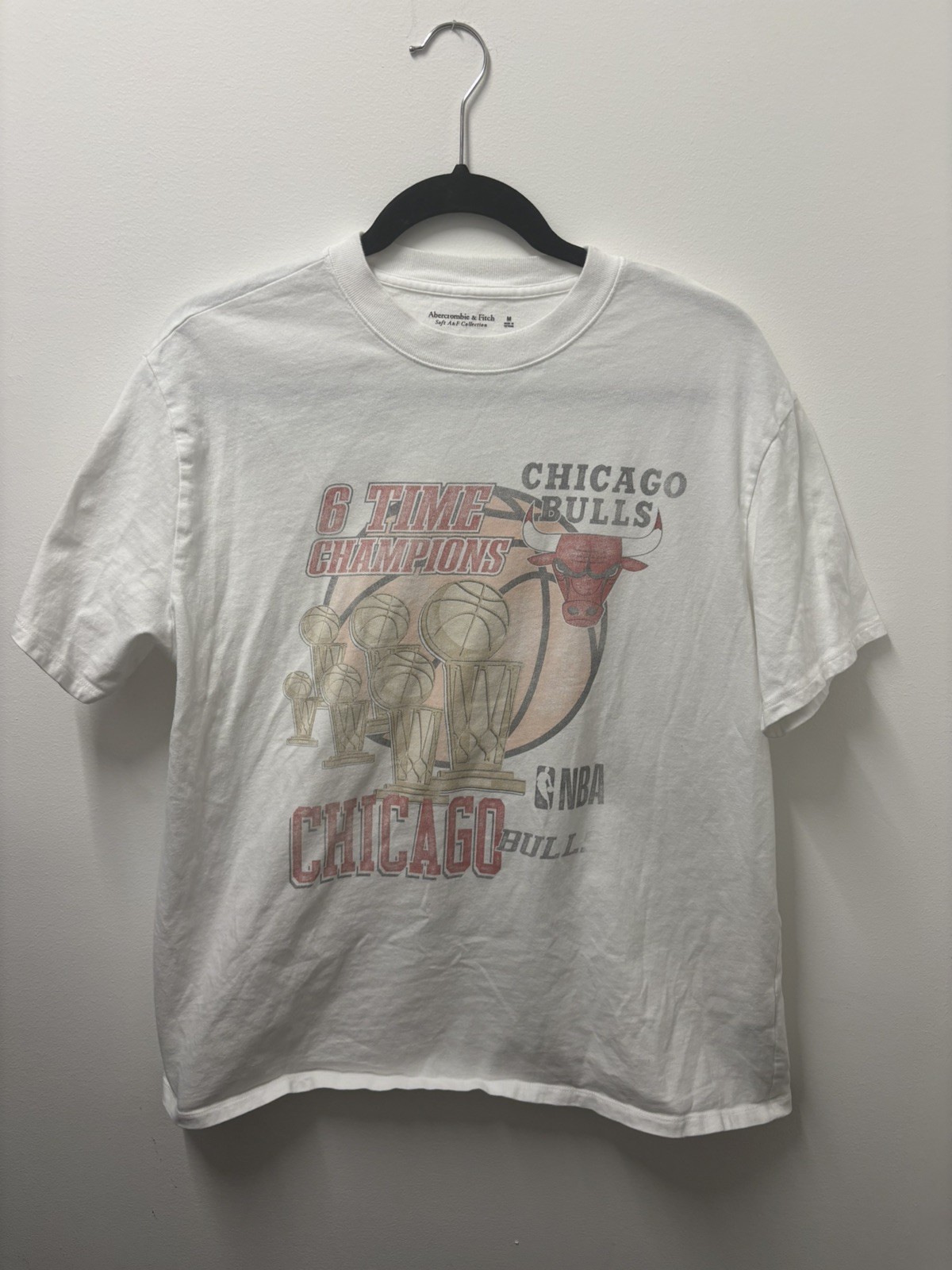 Chicago Bulls Abercrombie & Fitch 6x Champions T Shirt Men’s Size Medium