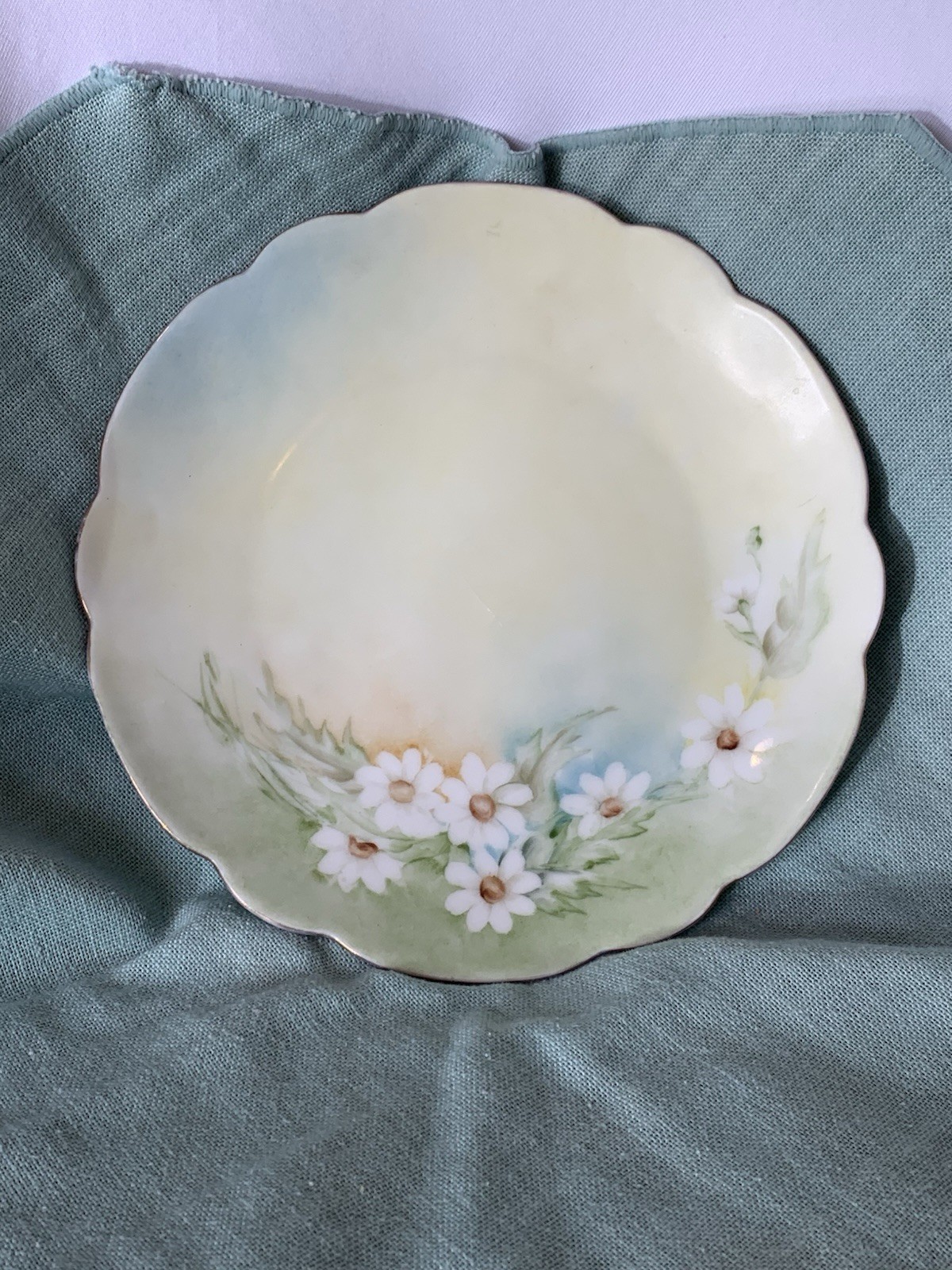 Vintage Hand Painted Daisy Plate. PT Bavaria