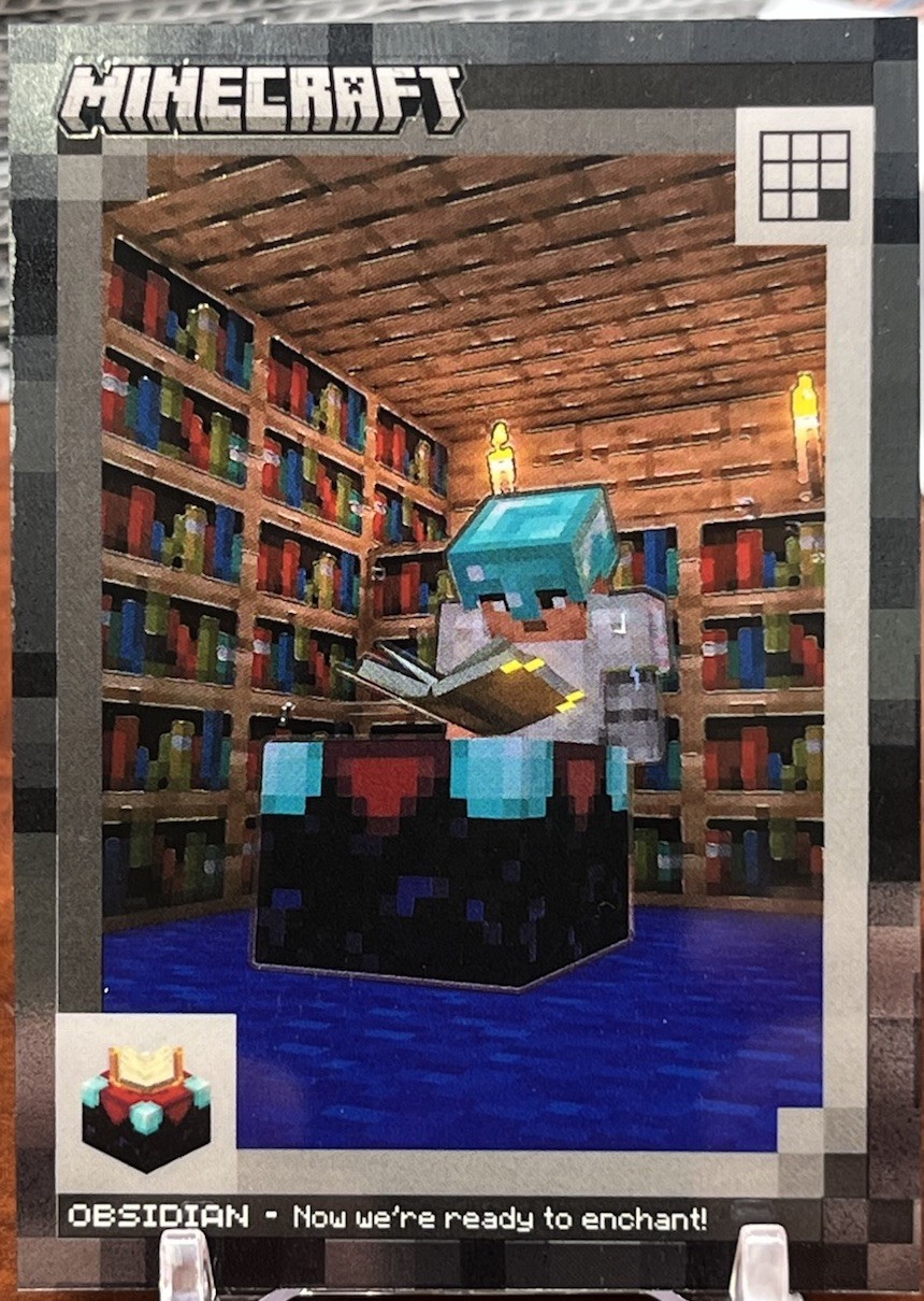 2024 Panini Minecraft - #162 Obsidian Glossy Stone Parallel