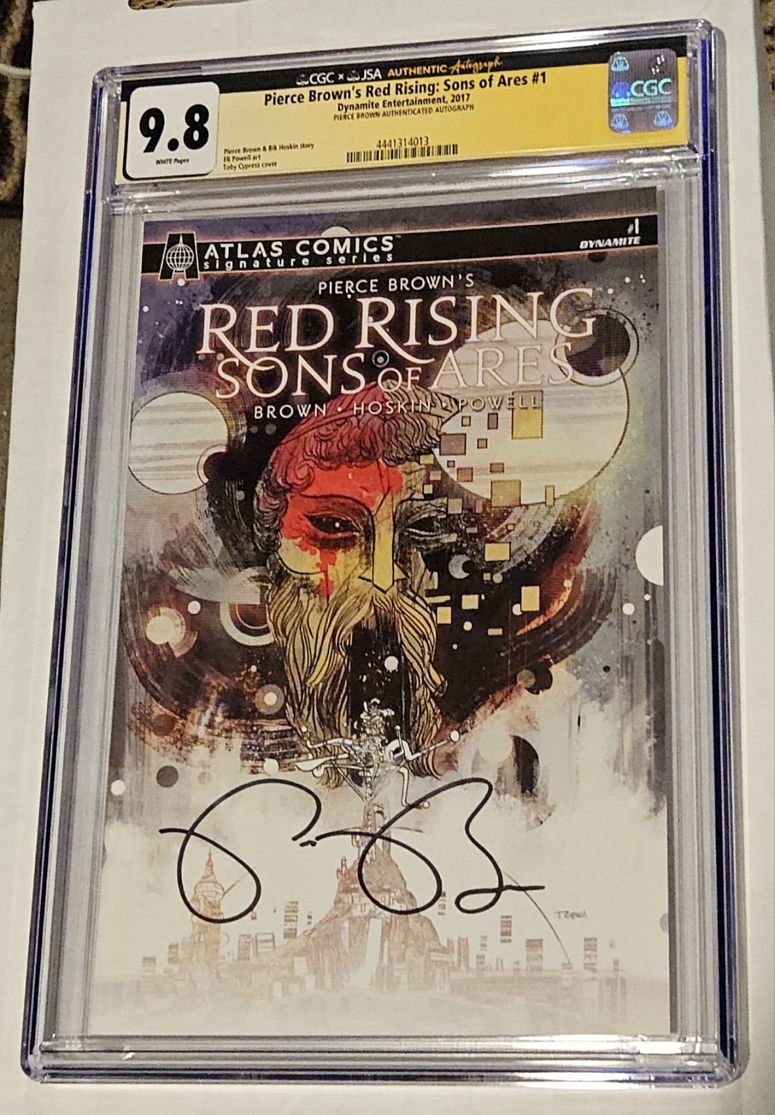 Pierce Brown\'s RED RISING Sons Of Ares #1 | CCG/JSA 9.8 | Auth Auto Dynamite