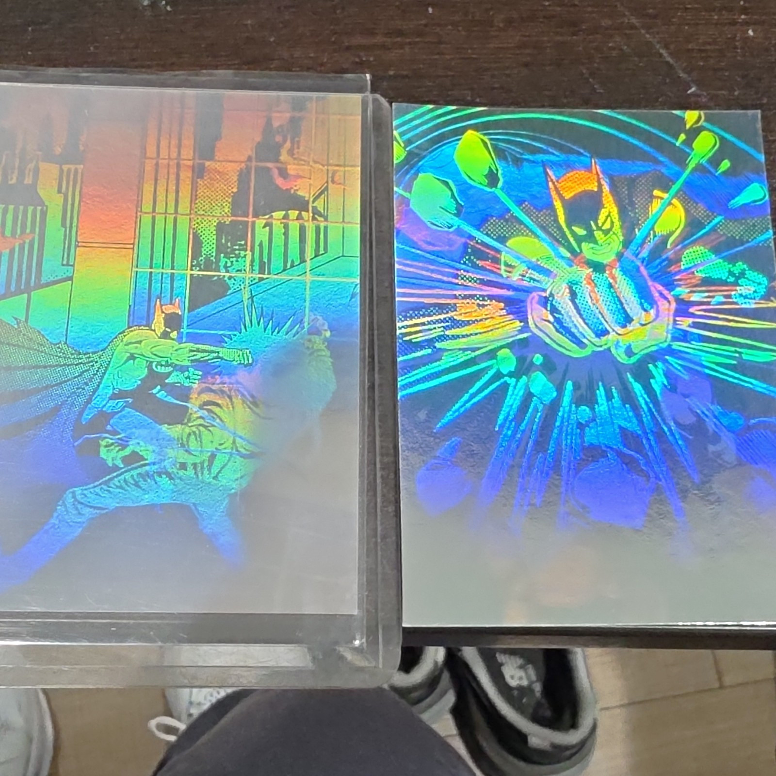 1993 SkyBox DC Cosmic Teams Batman Hologram Lot - Six Flags Promo & Premium 2ct