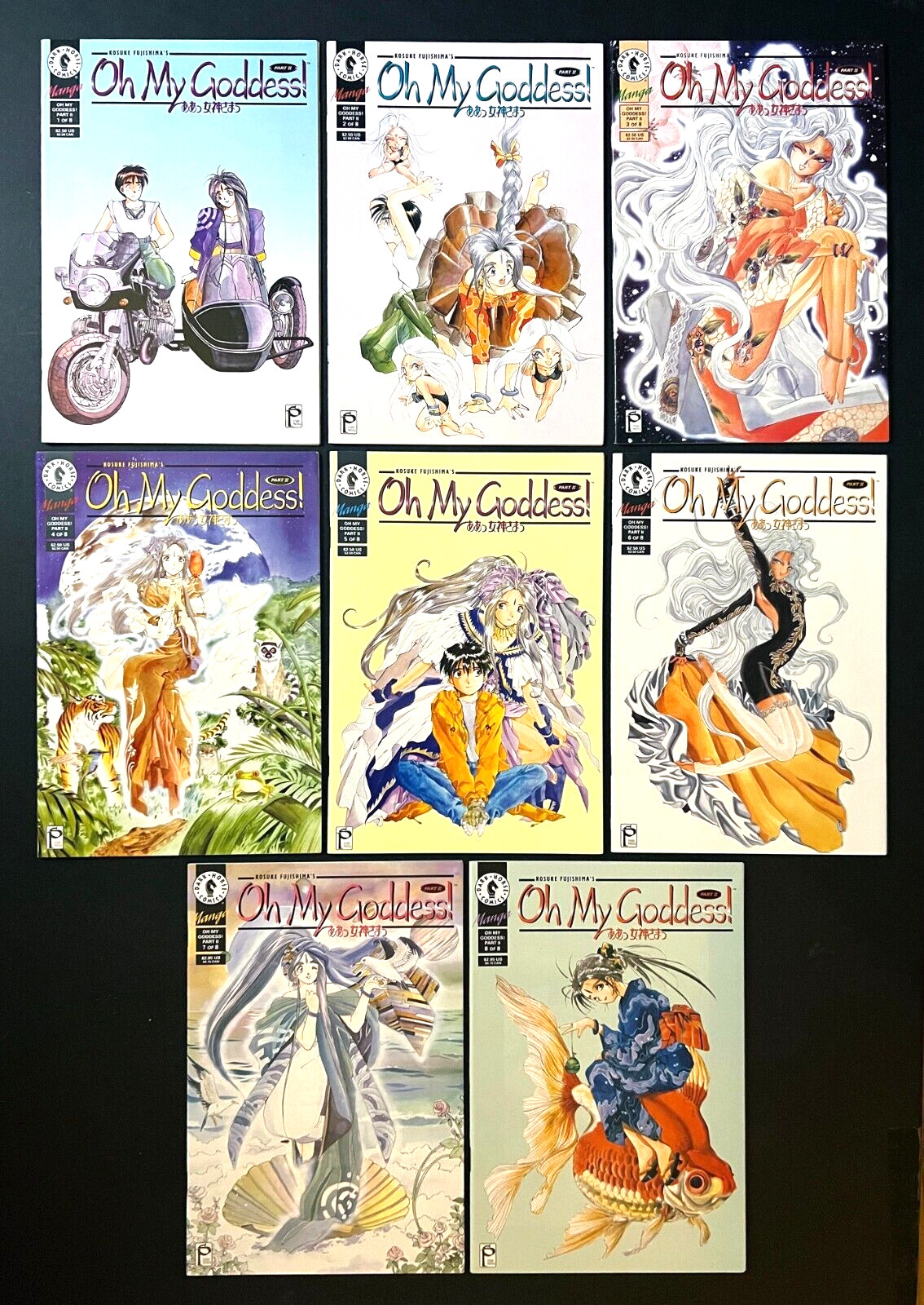 OH MY GODDESS #1-8 Hi-Grade Manga Complete Series Pt 2 1st Print Dark Horse 1995