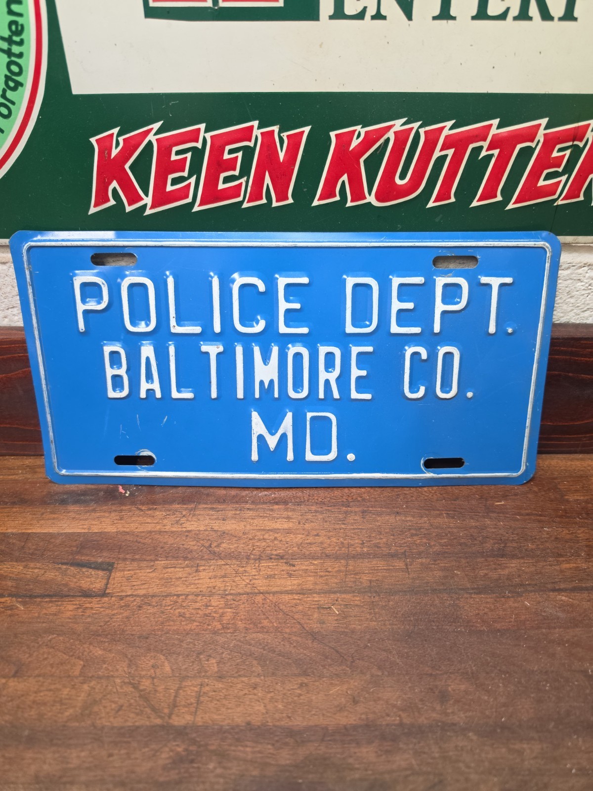 E36- Vintage Baltimore County Police Department License Plate Tag Patrol Car