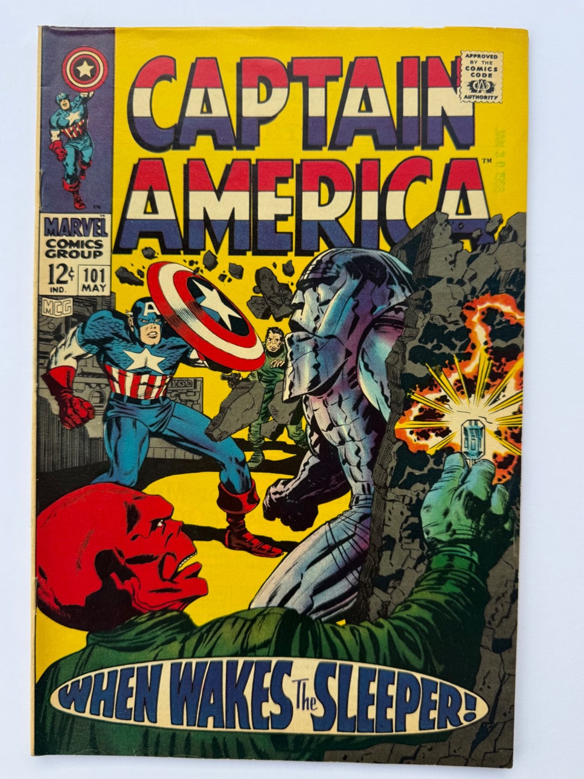 Captain America 1968 #101 When Wakes The Sleeper Comic Book Captain America 1968 #101 When Wakes The Sleeper Comic Book