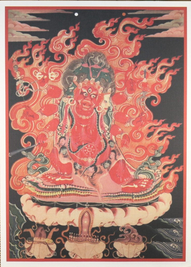 Tamdin, Hayagrīva, Tibetan Thangka, Poster, Printed on natural canvas Tamdin, Hayagrīva, Tibetan Thangka, Poster, Printed on natural canvas