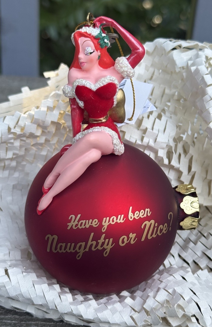 Vintage 2003 Disney Parks Jessica Rabbit Christmas Ornament Red Bauble Rare