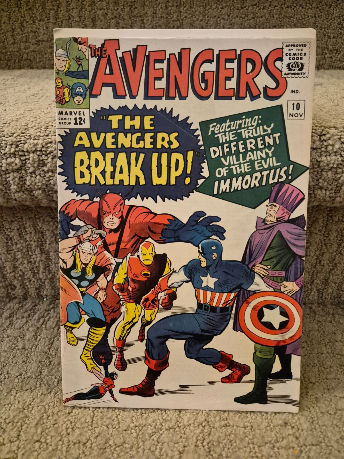 Avengers #10 1964 Marvel Comics Beautiful Copy Immortus Kang Thor. One Page Cut