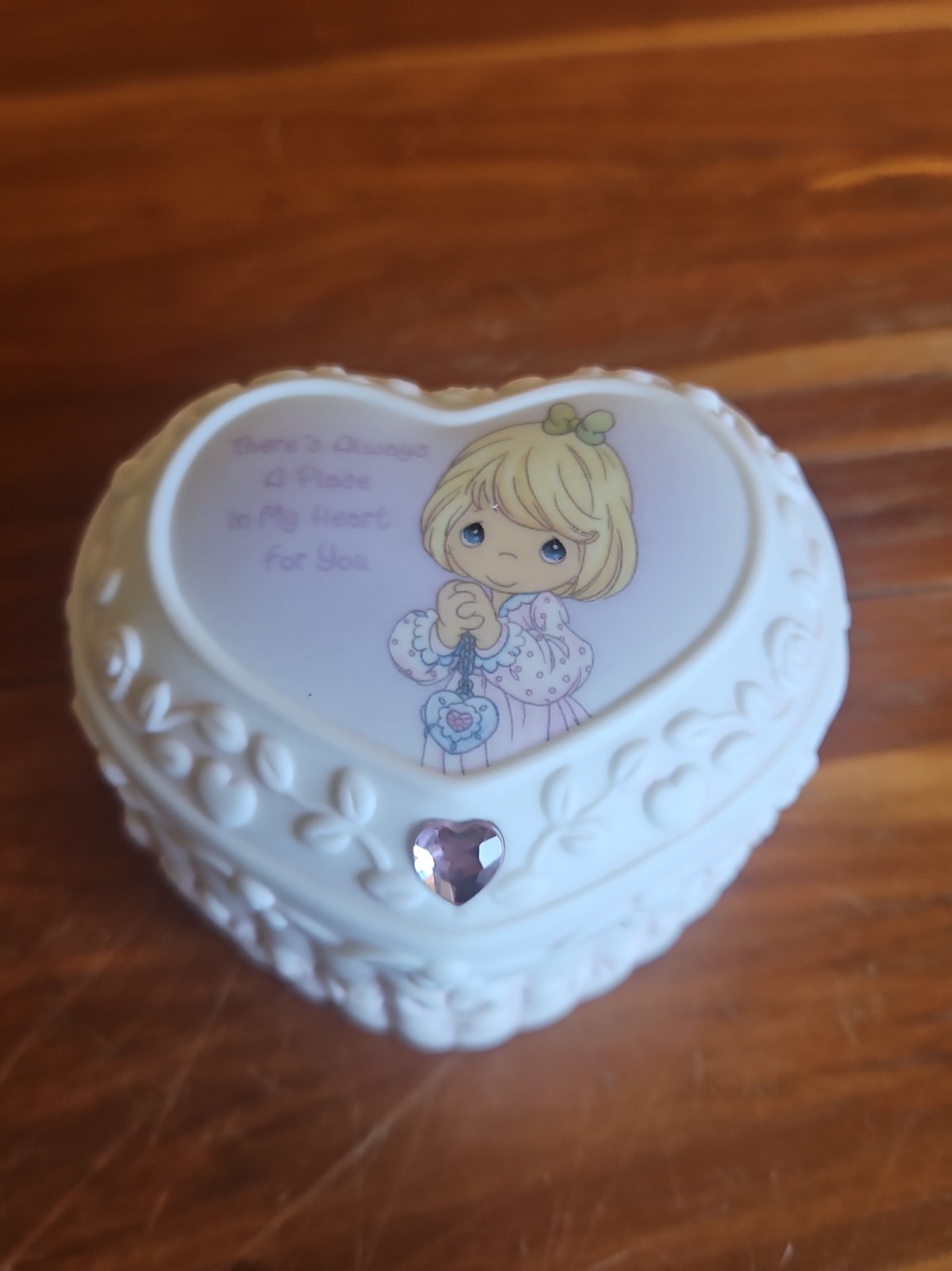 HEART SHAPE TRINKET BOX BY ENESCO PRECIOUS MOMENTS