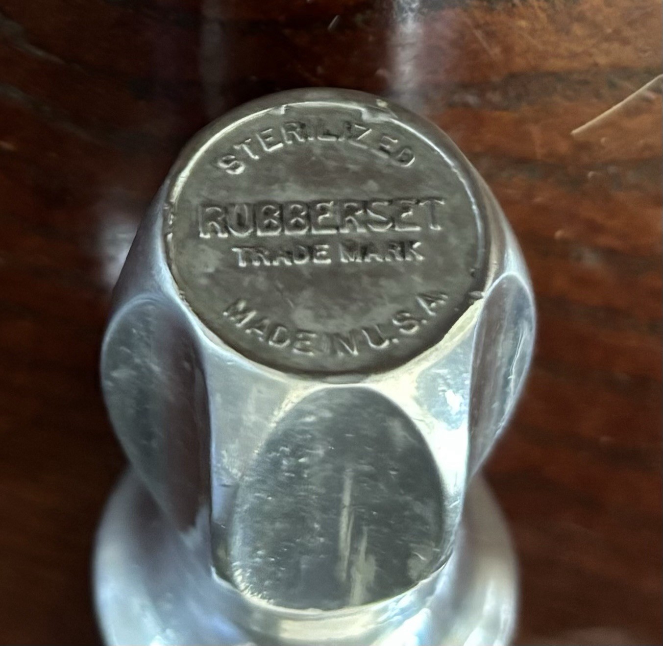 Vintage Aluminum Rubberset Shave Brush #3 & Holder