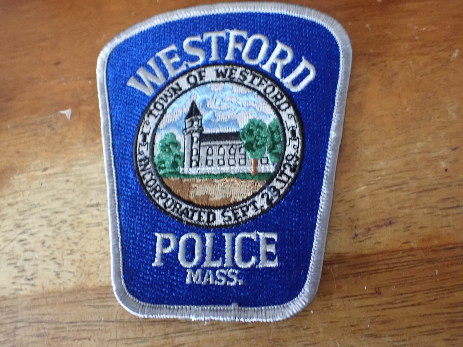 vintage WESTFORD MASSACHUSETTS collectible OBSOLETE shoulder  PATCH  BX V #22