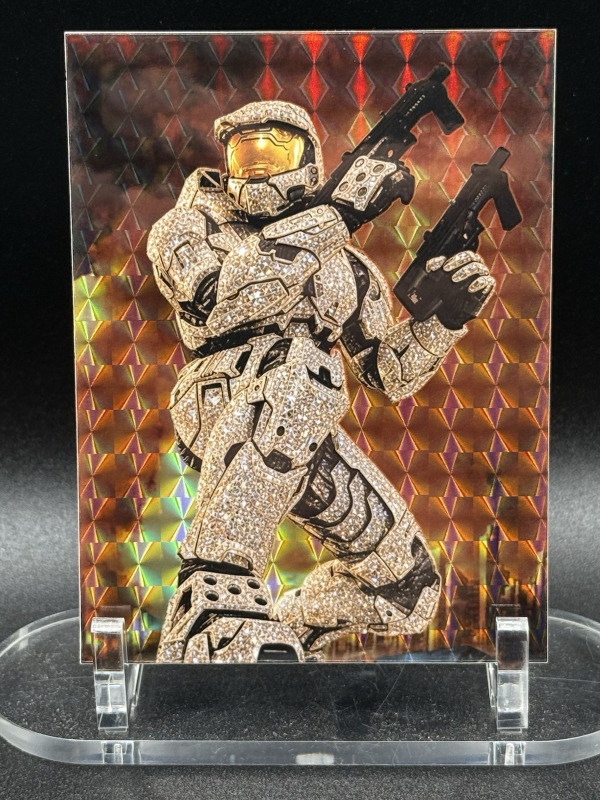 Halo Master Chief Holographic card. Non-Sport Trading Card. Art card/ sticker 