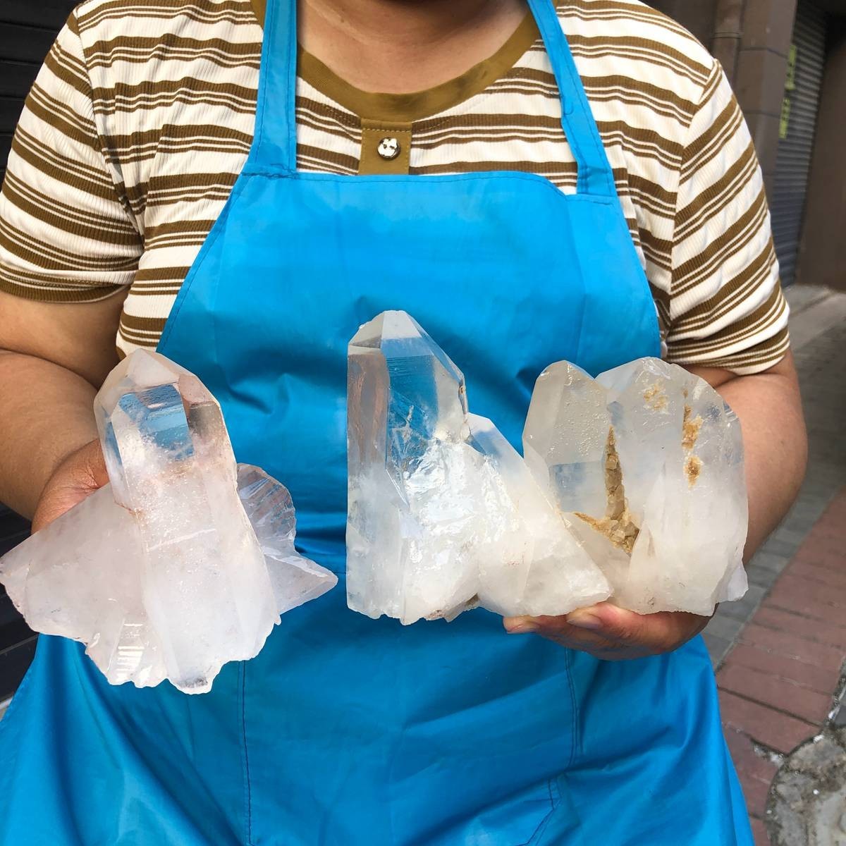 2pc 4.51LB  Natural White Clear Quartz Crystal Cluster Rough Healing Specimen