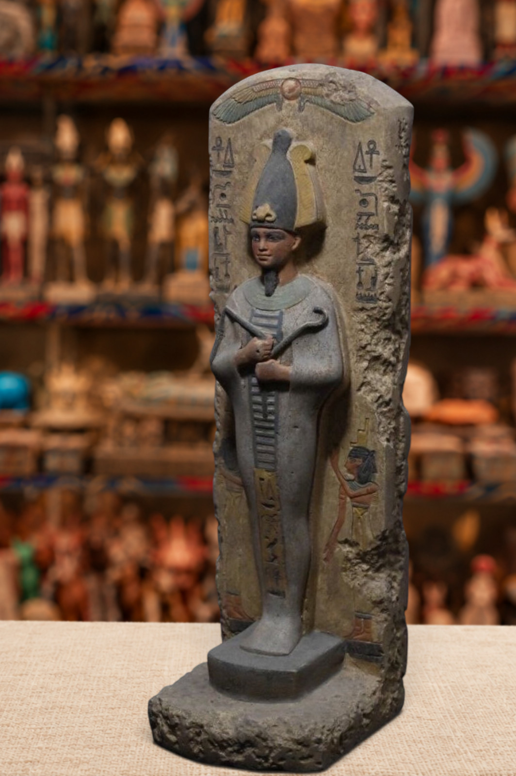 Museum Piece Large Heavy Osiris Statue Lord of the Underworld in Ancient Egypt