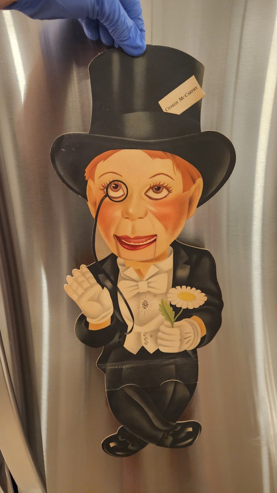 Vtg 1938 Charlie McCarthy Die Cut Cardboard Puppet Chase Sanborn Premium 21\