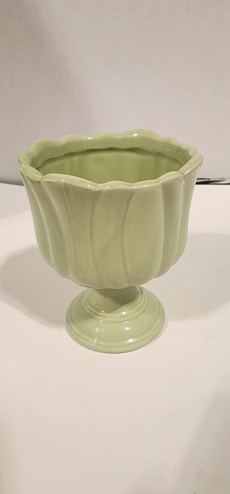 Vtg Napcoware Footed Pedestal Planter Small 1950s Celery Cottagecore