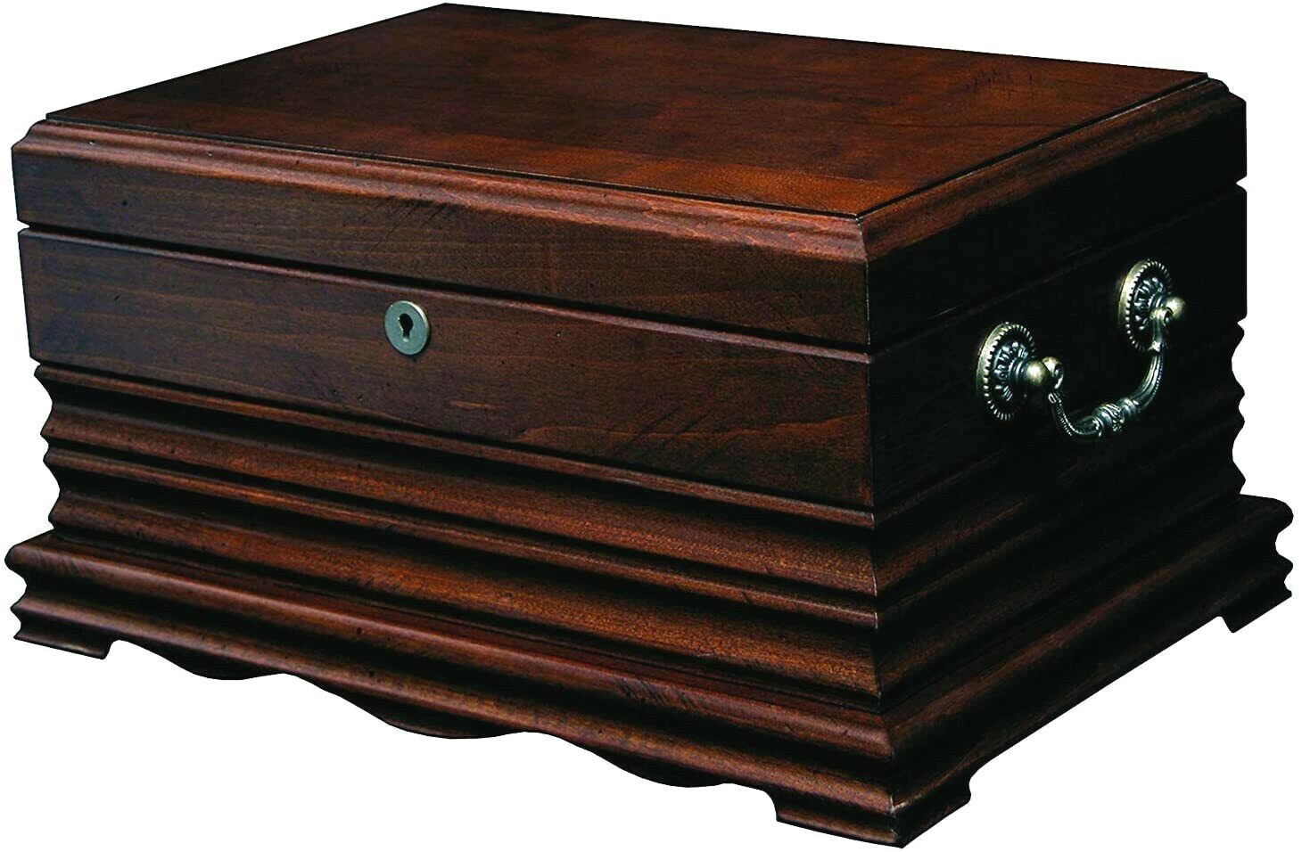 Quality Importers Trading Co. The Tradition Solid Wood Antique Humidor
