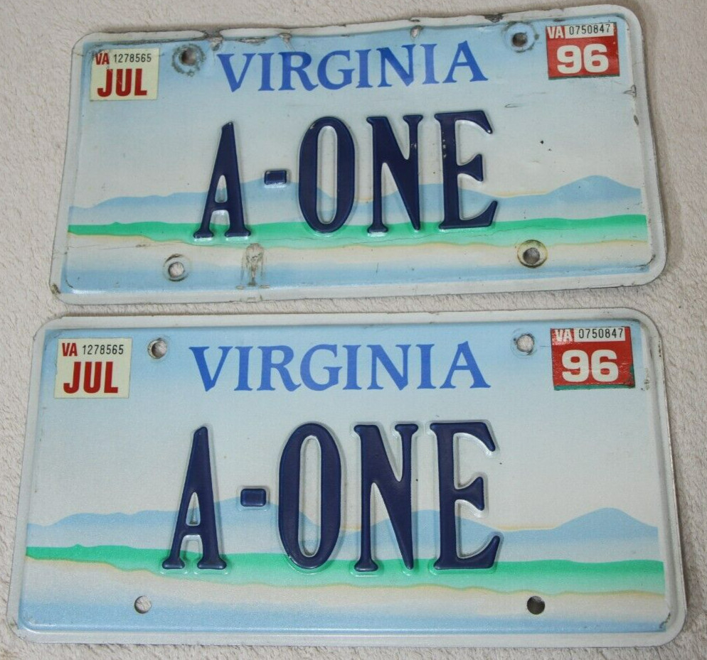 VERY RARE VINTAGE PAIR 1996 VIRGINIA (VA) \
