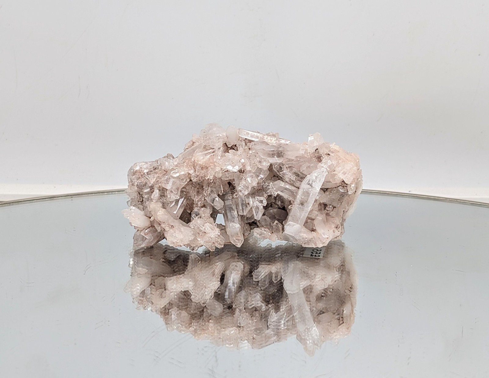 large Pink Colombian Quartz Crystal Cluster (#10)