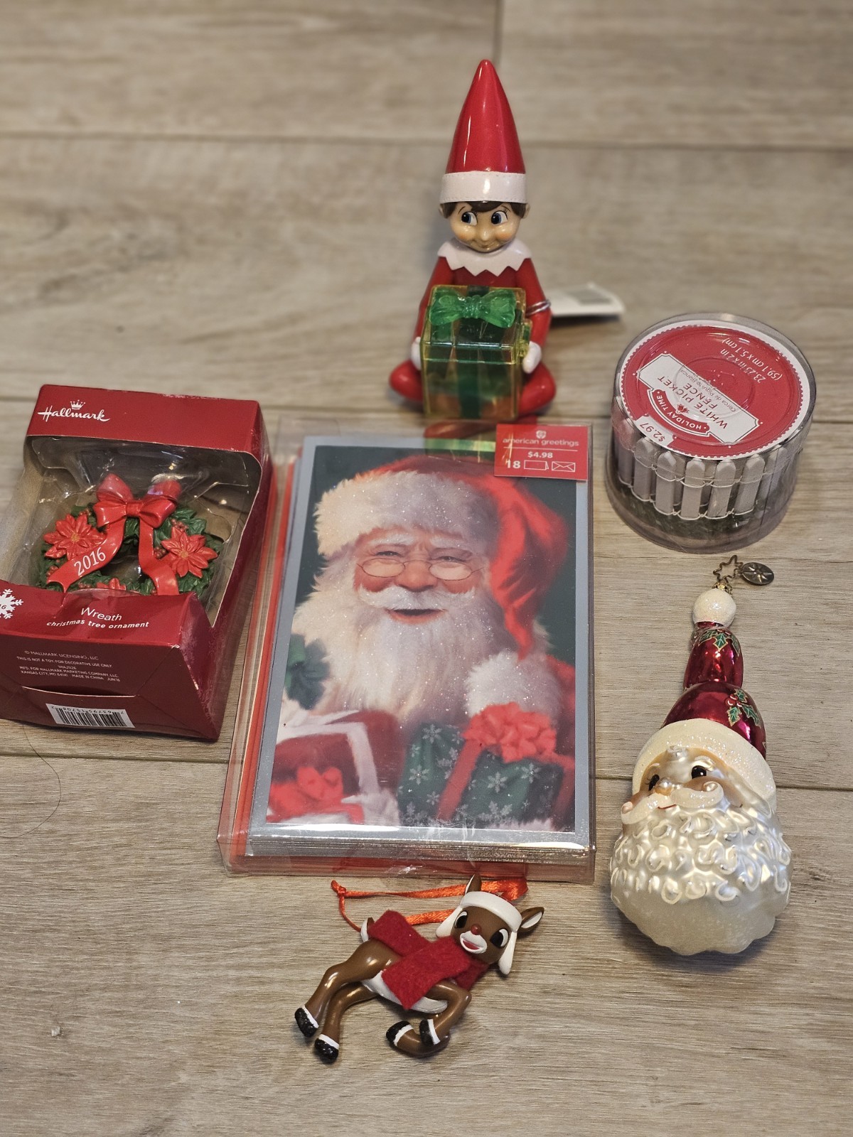 Christmas Vtg Bundle Lot Xmas Cards Hallmark Ornaments
