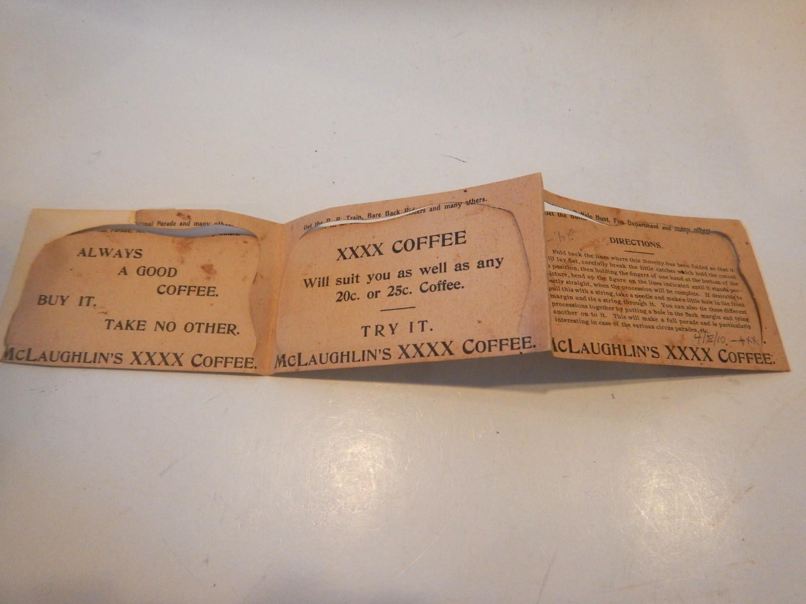 Vintage McLaughlin's XXXX Coffee Advertisment Display Piece