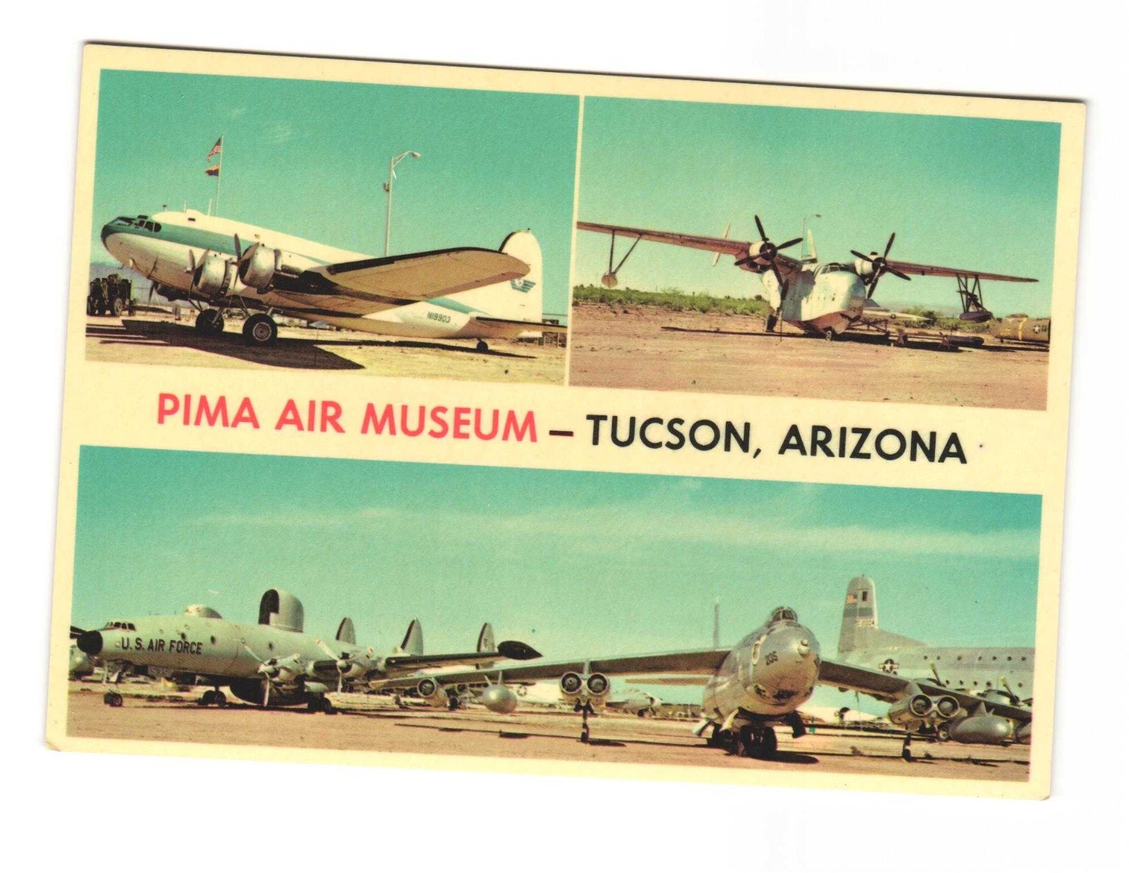Pima Air Museum Tucson Arizona vintage postcard unposted