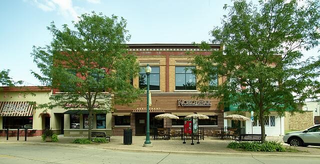 Photo:Downtown Block Cedar Falls Iowa Storefronts and Buildings