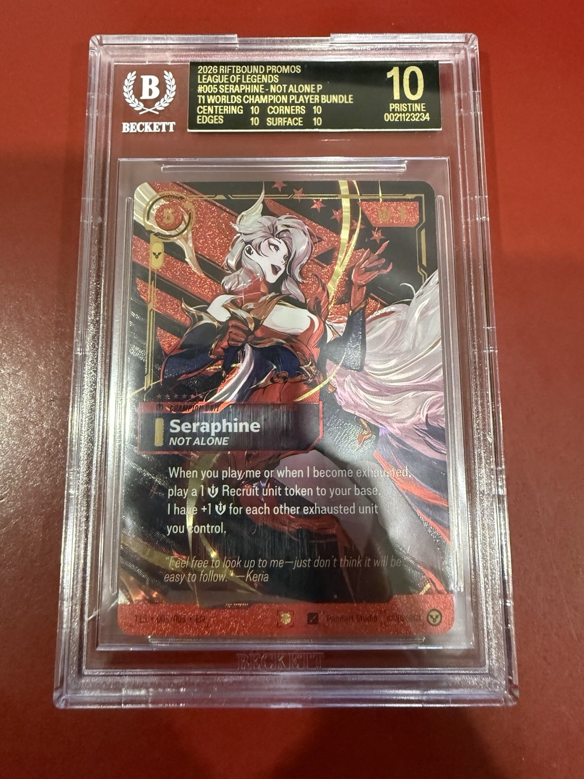 2026 Riftbound T1 League of Legends Seraphine Non Signature BGS 10 Black Label 2026 Riftbound T1 League of Legends Seraphine Non Signature BGS 10 Black Label