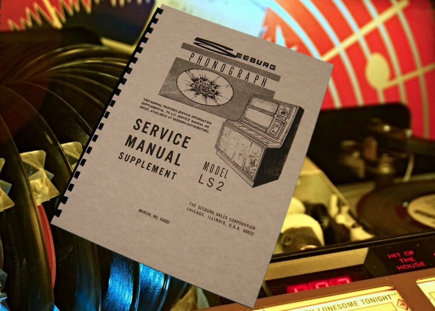 SEEBURG LS2 Supplement Jukebox Service / Owners MANUAL 39pg
