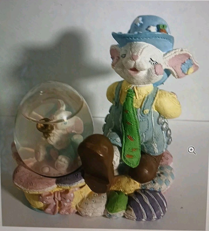 Rabbits  Snow Globe  Vintage The Bon Ton