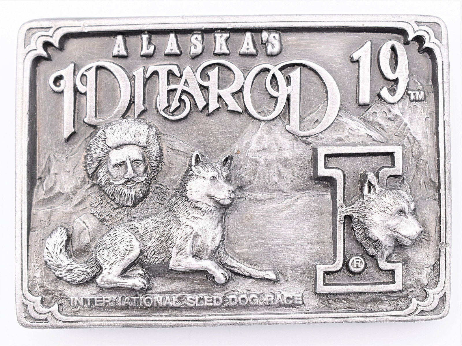1991 Iditarod Dog Sled Mushing Race Alaska Vintage Belt Buckle