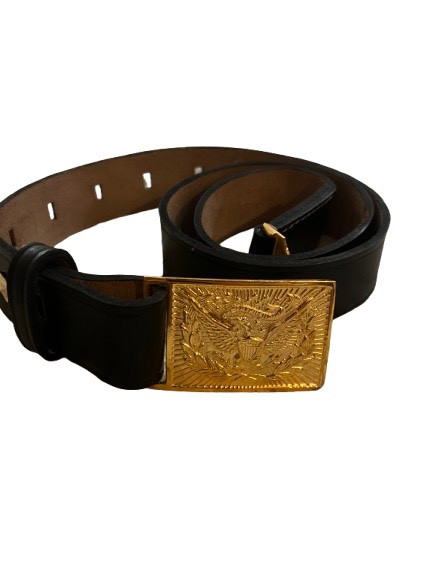 US Army Repro Leather Belt Gold Eagle Buckle – Civil War to WWII Era 34 US Army Repro Leather Belt Gold Eagle Buckle – Civil War to WWII Era 34