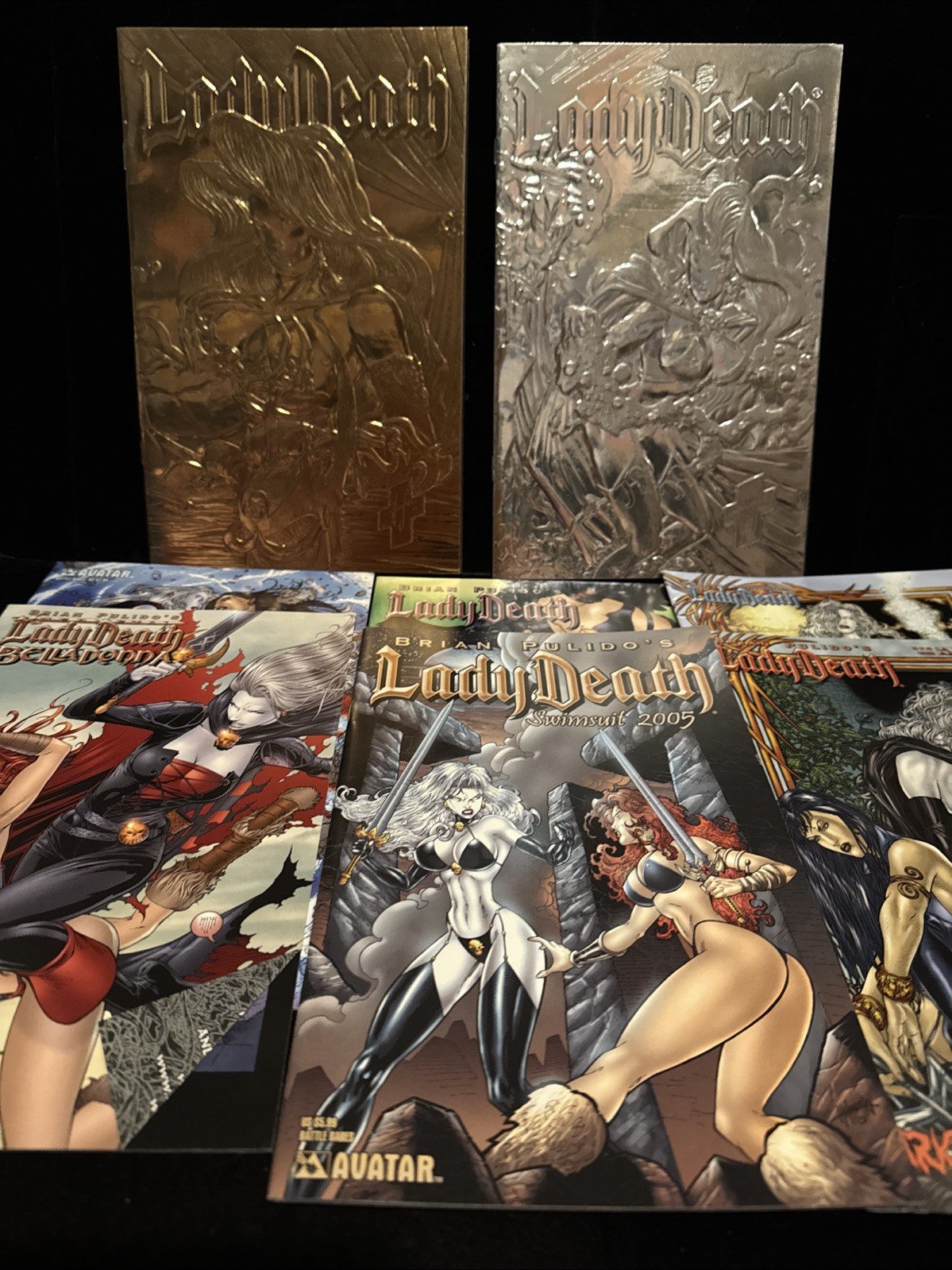 LADY DEATH: The Odessy #1 & The Crucible #1 (1996) Embossed Covers & More