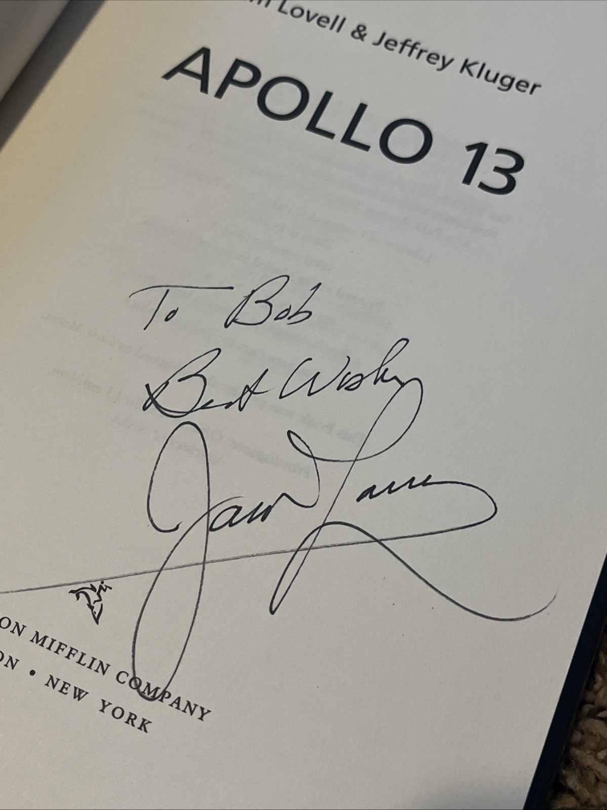 Jim Lovell *SIGNED* Apollo 13 Book - Gemini & Apollo 8 & 13 - NASA Astronaut